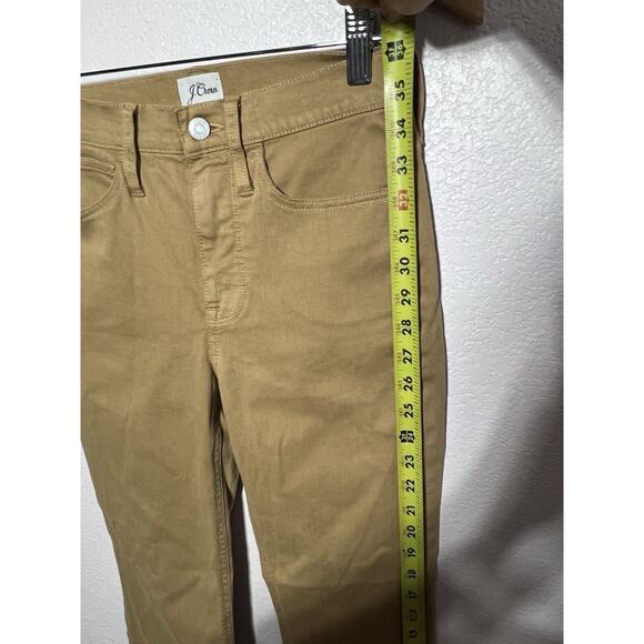 J.Crew 9" Billie Demi Boot Crop Jeans Women's Size 24 Mustard Cotton Blend - Picture 6 of 10